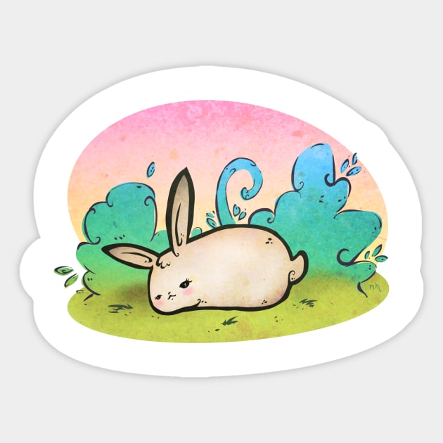 Resting Bun Bun Sticker by Unihorse